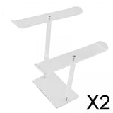 Maxbell 2xAcrylic Headband Holder Hairband Display Stand Protection Durable for Watch 2 Tier
