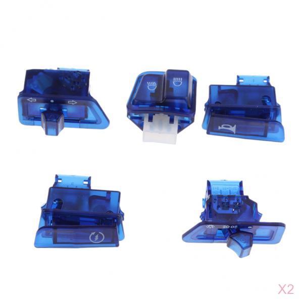 Maxbell 2 Sets Scooter Start Horn Turn Signal Headlight High Low Switch Housing Caps