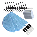 25pcs Mopping Cloths Side Brushes HEPA Filter With Magic Paste Replacement for ilife V3 V3s V5 V5s V5s pro Robot Vacuum Cleaner