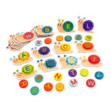 Maxbell Wooden Alphabet Learning Toy for Creativity Hand Eye Coordination Fine Motor