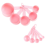 Maxbell 4x10x Measuring Spoons & Cups Coffee Scoops Teaspoon with Scale Pink