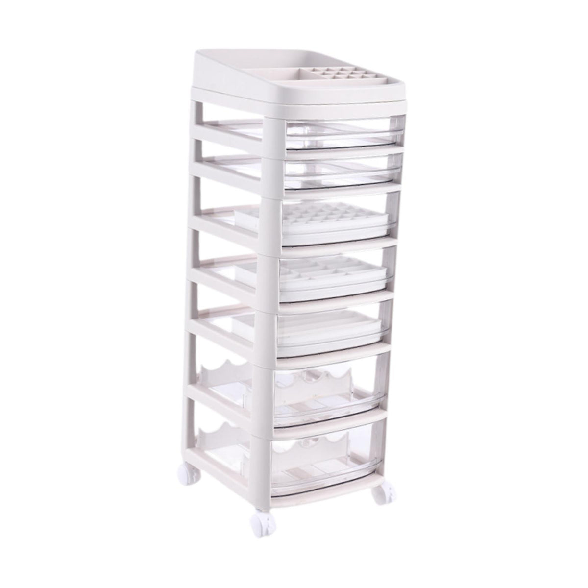Maxbell Makeup Organizer with Drawers Dresser Layered for Brushes Lipstick Eyeshadow 7 layer