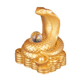 Chinese New Year Snake Statue Fengshui Figurine for Countertop Desktop Shelf 5.5cmx4cmx7cm Gold