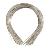 Maxbell 4x50Pcs Plain Metal Headbands for Crafts Hair Band Handmade Thin Wire Hairband Silver