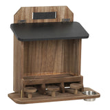 Maxbell Wood Squirrel Feeder Outside Thickness with Lift up Lid for Trees Yard Patio