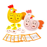 Maxbell Expressions Eggs Puzzles Wooden Matching Expression Puzzle Toy for Preschool