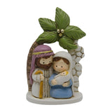 Maxbell Nativity Scene Figurine Small Christmas Desktop Statue for Bookshelf Holiday