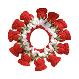 Maxbell Knitted Hair Tie Crochet Ponytail Holder Scrunchie for Gift Festival Wedding Red