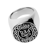Maxbell Stainless Steel Engrave "Dad" Cremation Memorial Keepsake Ash Urns Ring US 7 - Aladdin Shoppers