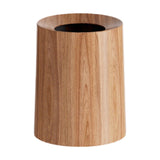 Maxbell Imitation Wood Grain Trash Can Garbage Can for Restroom Bathroom Living Room 12L Light Brown