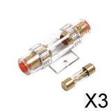 Maxbell 3xCar Audio AGU Fuse Holder Fuseholder 4 8 Gauge Inline Gold Plated 100 Amp
