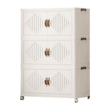 Maxbell Foldable Storage Cabinet Stackable Storage Bins for Bedroom Office Apartment 3 Tier