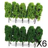 Maxbell 6xPagoda Trees Model Train Railroad Scenery 1:150 20pcs Dark and Light Green