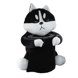 Maxbell Maxbell Cute Plush Car Tissue Box Trash Bin Interior Creative Tissue Case Black