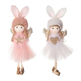 Maxbell 2x Christmas Angel Ornament Decor for Party Favors Indoor Outdoor Background