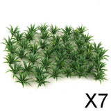 Maxbell 7x50pcs Green Scenery Landscape Model Sword Grass 1:100-1:200 Assembly Parts