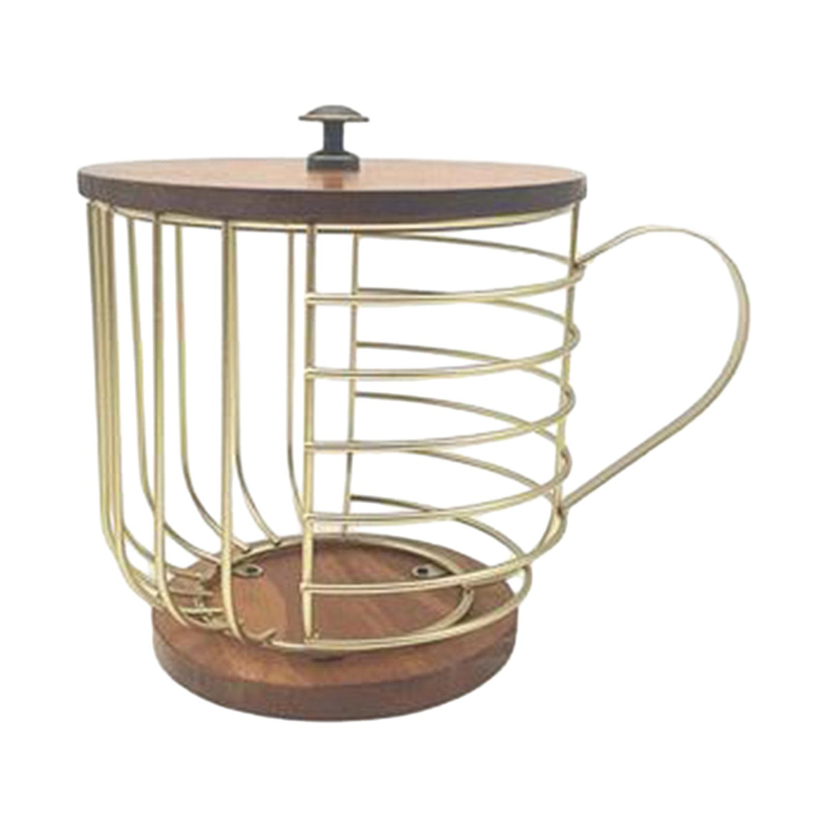 Maxbell Coffee Pod Holder Iron Coffee Capsule Storage Basket for Cafes Counter Hotel gold