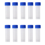 10Pcs 1.5ml + 10Pcs 5ml Plastic Cryovial Test Tube Sample with Screw Cap
