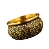 Maxbell Traditional Treasure Bowl Offering Bowl Desktop Ornament for Restaurant Shop 12x12x7cm