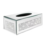 Maxbell Tissue Box Cover Living Room Decor for Vanity Countertop Bedroom Desk Silver