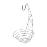 Maxbell Fruit Basket Bowl Stable Creative Banana Holder for Countertop Kitchen Snack Silver
