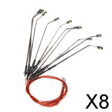 Maxbell 8x10pcs Model Street Lamp Lights Single Head for Model Train Layout Scenery