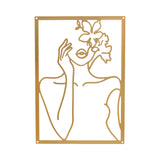 Maxbell Maxbell Metal Wall Art Decor Sculpture Female Body Woman Wall Art Line Drawing Touch Face