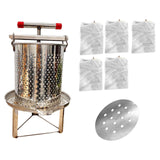 Maxbell Honey Extractor Beekeeping Supplies Crusher for Vinasse Honeycomb Oil Pomace 5 Filtration Meshes