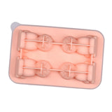 Maxbell Silicone Chilled Cube Tray Portable DIY Cube Making Tool for Tea Drink Juice pink