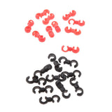 Maxbell Set 20 pcs Cycle Bike MTB Brake Cable S Style Clips House Hose Guides Black