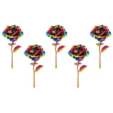 Maxbell 5 Pieces Valentines Gift Artificial Floral Roses for Wedding Anniversary Day