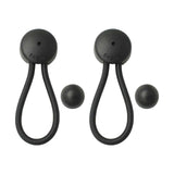 2Pcs Shock Cord and Fastener Shock Cord Clips with Knobs for Yacht RV Marine black