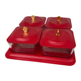 Maxbell Divided Serving Tray Dried Fruit Snack Serving Plate for Kitchen Nuts Sweets