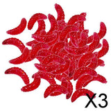 Maxbell 3x100 Pieces/Set Fishing Soft Grub Worm Bread Bug Maggots Lures Baits Red