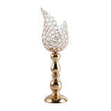 Maxbell 4x Petal Mosaic Candle Holder Table Candlestick Stand for Home Decor 2 sizes
