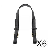 Maxbell 6xLeather Bag Strap DIY Detachable Adjustable Bag Handle Replacement 2cm Wide Black