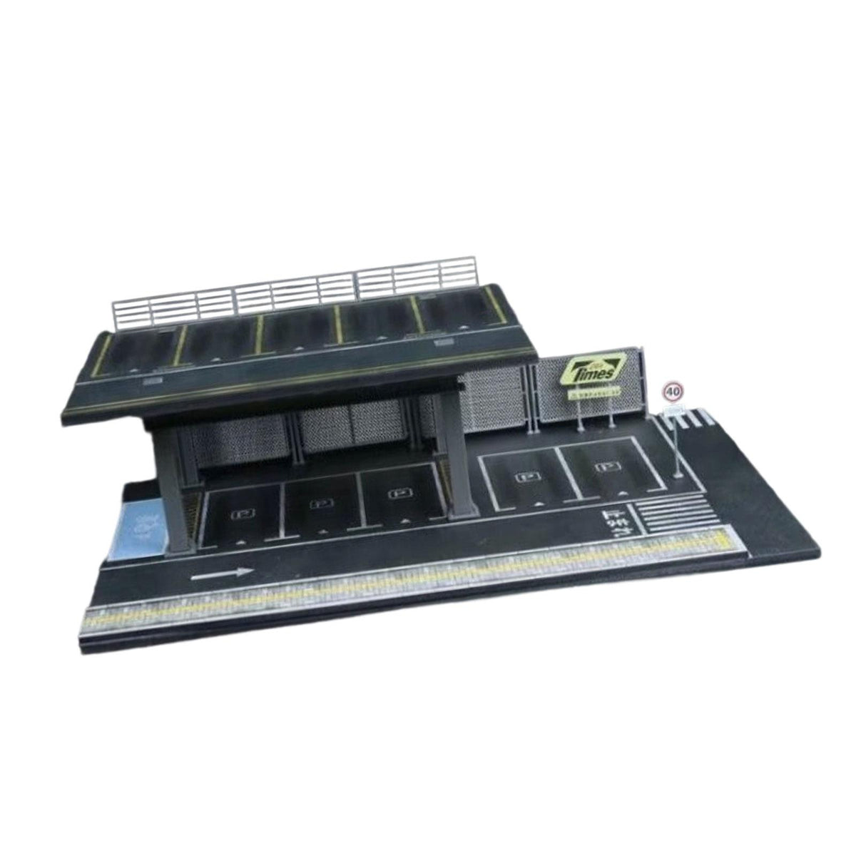 Maxbell 1/64 Scale Model Car Display Case Parking Lot Micro Facility Model   A