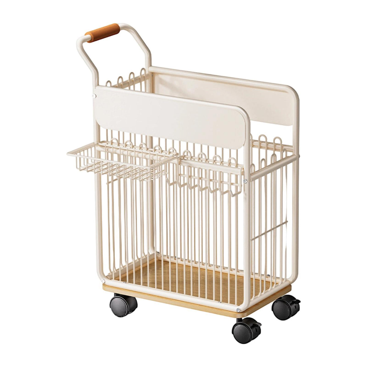 Maxbell Yoga Mat Storage Basket with Wheels Portable Laundry Basket for Workout Room