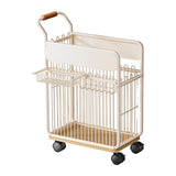 Maxbell Yoga Mat Storage Basket with Wheels Portable Laundry Basket for Workout Room