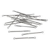 Maxbell 2x20pcs Double Eyed Wire Shank Waddington Shank for Fly Lure Tying Length 45mm