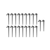 20Pcs Christmas Light Stakes Decor Outdoor Lawn Stakes for Garden Patio Path Black