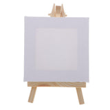 Maxbell 3''x3'' Mini Canvas & Easel Set for Painting Craft Drawing Wedding Table Numbers Hobby Craft Tools, Natural Wooden Easels and Blank Canvas - Aladdin Shoppers