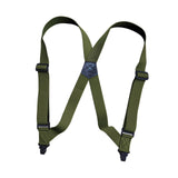 Maxbell 2xSuspenders for Men Adjustable Pants Durable Utility for Wedding Green