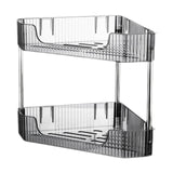 Maxbell 2 Layer Anti Slip Modern Sundries Organizer for Living Room Hotel Restaurant clear gray