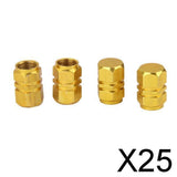 Maxbell 25x4x Aluminum Tire Wheel Rims Stem Air Valve Caps Tyre Cover Car Truck Golden