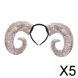 Maxbell 5xDevil Horns Hair Band Headband for Halloween Carnival Party Decoration