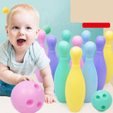 Maxbell Maxbell 12Pcs Plastic Mini Bowling Ball Play Set Kids Indoor Outdoor Game Toy Gift