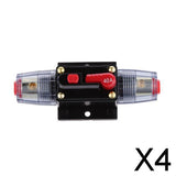 Maxbell 4xManual Reset Circuit Breaker 12v/24v Car Auto Boat Audio Fuse Holder 40A