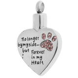 Maxbell 2 Pcs Stainless Steel Heart Shape Pet Urn Ashes Pendant Memorial Cremation