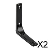 Maxbell 2xHeavy Duty Shelf Bracket Wall Hanging Shelve L Shaped Brackets Black 4Inch